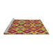 Sideview of Machine Washable Transitional Yellow Rug, wshpat1451brn