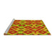 Sideview of Machine Washable Transitional Golden Brown Yellow Rug, wshpat1451yw