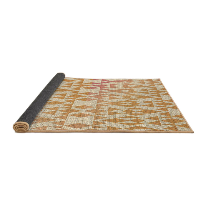 Thickness of Patterned Khaki Gold Rug, pat1452brn
