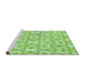 Sideview of Machine Washable Transitional Light Green Rug, wshpat1452grn