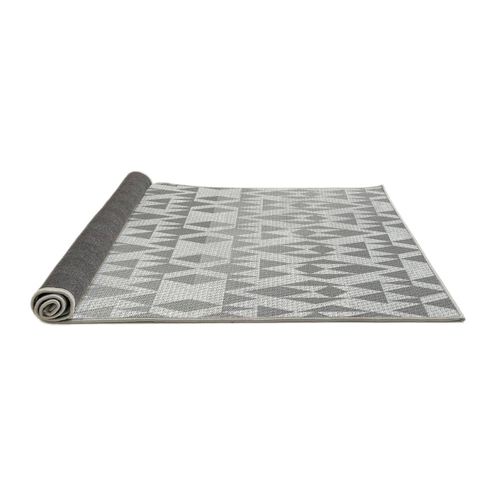 Thickness of Patterned Gunmetal Gray Rug, pat1452gry