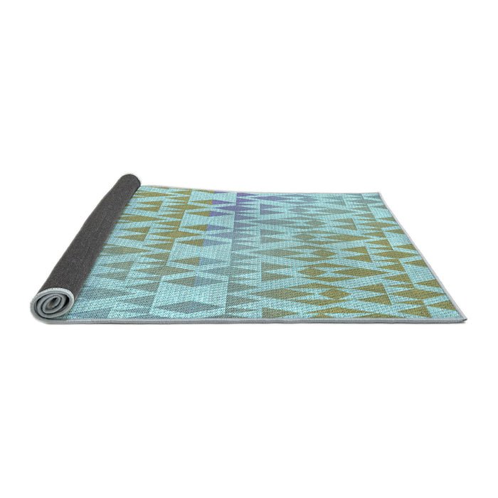 Thickness of Patterned Blue Rug, pat1452lblu