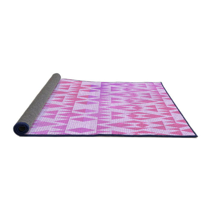 Thickness of Patterned Blossom Pink Rug, pat1452pur