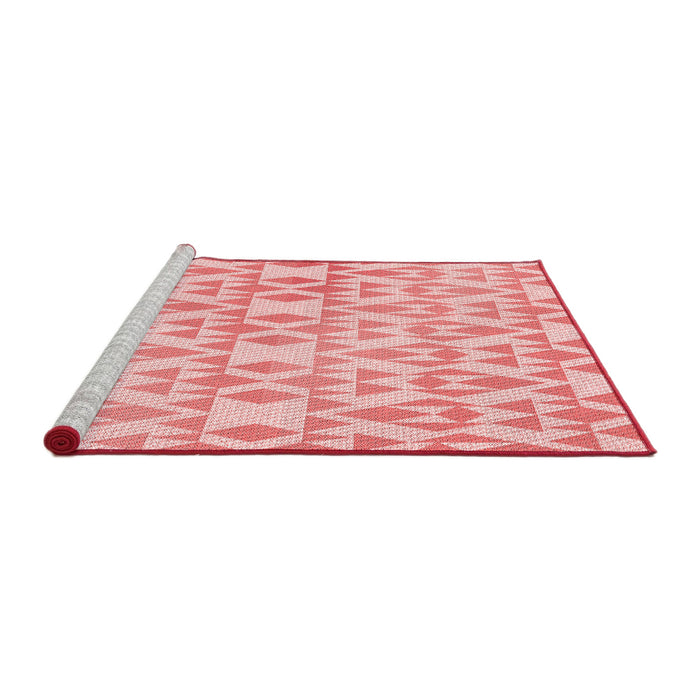 Sideview of Machine Washable Transitional Red Rug, wshpat1452rd