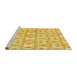 Sideview of Machine Washable Transitional Dark Orange Rug, wshpat1452yw