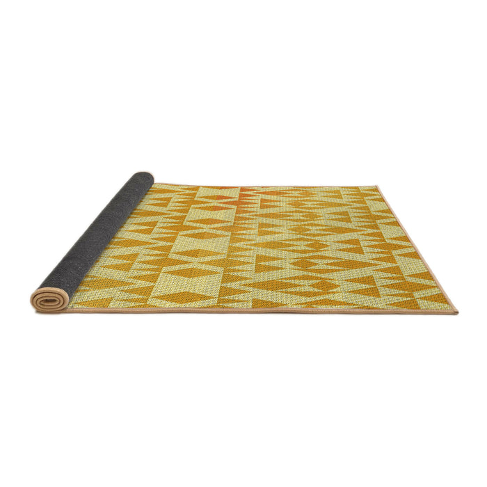 Thickness of Patterned Dark Orange Rug, pat1452yw