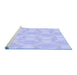 Sideview of Machine Washable Transitional Blue Rug, wshpat1454blu