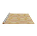 Sideview of Machine Washable Transitional Orange Rug, wshpat1454brn