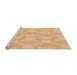 Sideview of Machine Washable Transitional Orange Rug, wshpat1454org