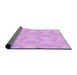 Thickness of Patterned Purple Rug, pat1454pur