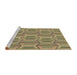 Sideview of Machine Washable Transitional Brown Rug, wshpat1455brn