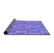 Thickness of Patterned Purple Mimosa Purple Rug, pat1455pur