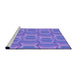 Sideview of Machine Washable Transitional Purple Mimosa Purple Rug, wshpat1455pur