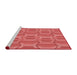 Sideview of Machine Washable Transitional Red Rug, wshpat1455rd