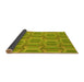 Thickness of Patterned Dark Yellow Green Rug, pat1455yw