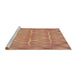 Sideview of Machine Washable Transitional Brown Sand Brown Rug, wshpat1456brn