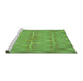 Sideview of Machine Washable Transitional Dark Lime Green Rug, wshpat1456grn
