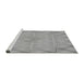 Sideview of Machine Washable Transitional Gray Rug, wshpat1456gry