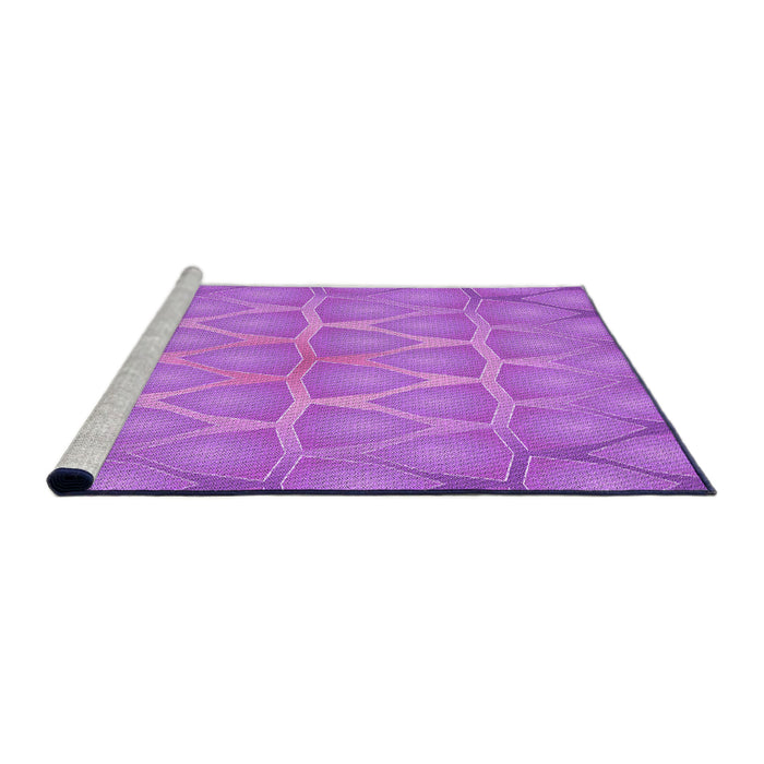 Sideview of Machine Washable Transitional Purple Rug, wshpat1456pur