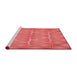 Sideview of Machine Washable Transitional Red Rug, wshpat1456rd