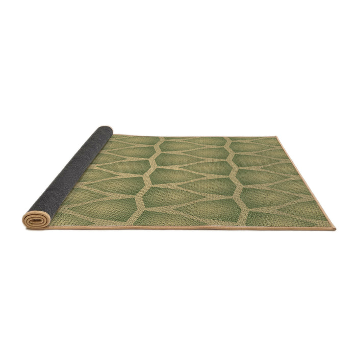 Thickness of Patterned Metallic Gold Rug, pat1457brn