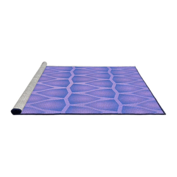 Sideview of Machine Washable Transitional Purple Mimosa Purple Rug, wshpat1457pur