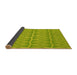 Thickness of Patterned Neon Yellow Green Rug, pat1457yw