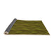 Thickness of Patterned Dark Yellow Green Rug, pat1458org