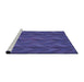 Sideview of Machine Washable Transitional Sapphire Blue Rug, wshpat1458pur