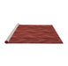 Sideview of Machine Washable Transitional Tomato Red Rug, wshpat1458rd