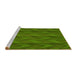 Sideview of Machine Washable Transitional Dark Lime Green Rug, wshpat1458yw