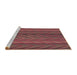 Sideview of Machine Washable Transitional Rust Pink Rug, wshpat1459brn