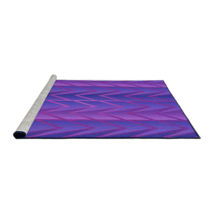 Sideview of Machine Washable Transitional Purple Rug, wshpat1459pur