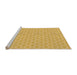 Sideview of Machine Washable Transitional Bright Gold Yellow Rug, wshpat146org