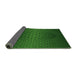 Thickness of Patterned Dark Forest Green Rug, pat1460grn