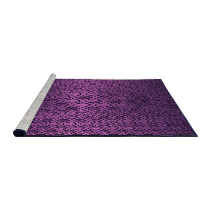 Sideview of Machine Washable Transitional Dark Orchid Purple Rug, wshpat1460pur