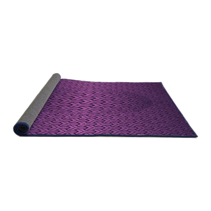 Thickness of Patterned Dark Orchid Purple Rug, pat1460pur