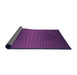 Thickness of Patterned Dark Orchid Purple Rug, pat1460pur