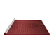 Sideview of Machine Washable Transitional Red Rug, wshpat1460rd