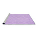 Sideview of Machine Washable Transitional Violet Purple Rug, wshpat1461pur