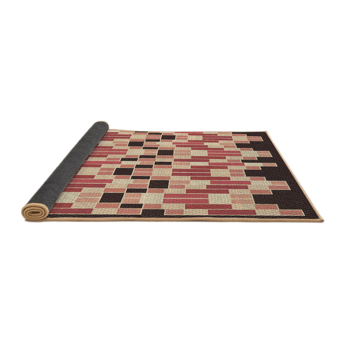 Thickness of Patterned Brown Sugar Brown Rug, pat1462brn