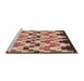 Sideview of Machine Washable Transitional Brown Sugar Brown Rug, wshpat1462brn