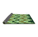 Thickness of Patterned Army Green Rug, pat1462grn