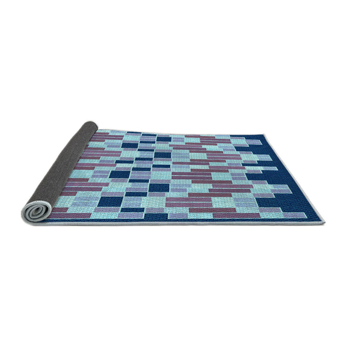 Thickness of Patterned Sky Blue Rug, pat1462lblu