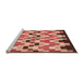 Sideview of Machine Washable Transitional Tomato Red Rug, wshpat1462org