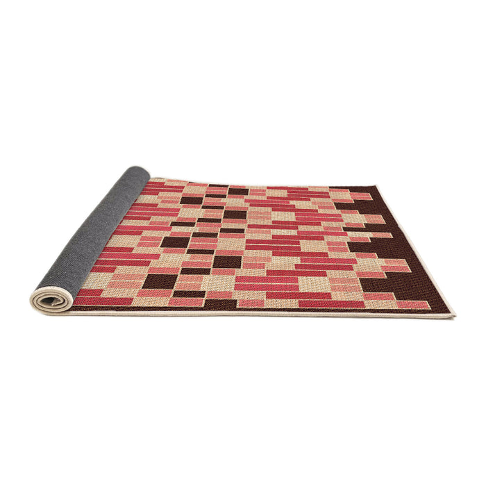 Thickness of Patterned Tomato Red Rug, pat1462org