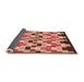 Thickness of Patterned Tomato Red Rug, pat1462org