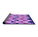 Thickness of Patterned Bright Lilac Purple Rug, pat1462pur