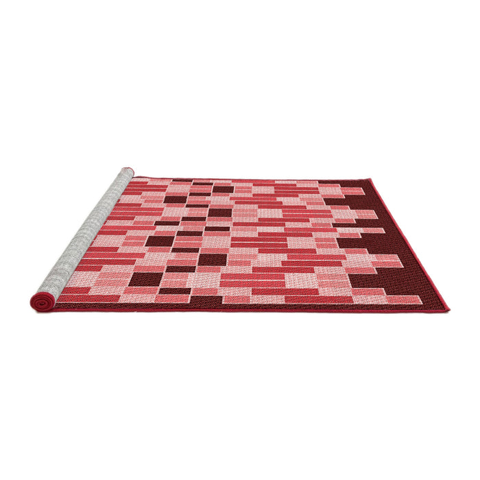 Sideview of Machine Washable Transitional Light Coral Pink Rug, wshpat1462rd