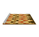 Sideview of Machine Washable Transitional Saffron Yellow Rug, wshpat1462yw